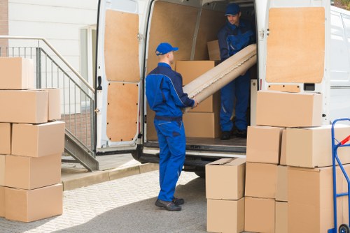 Removals team preparing a move in Limehouse