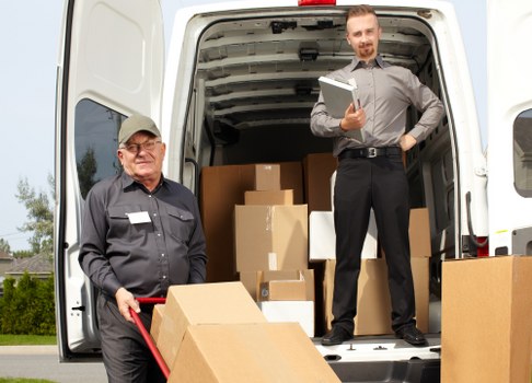 Flat removal team preparing an apartment move in Limehouse