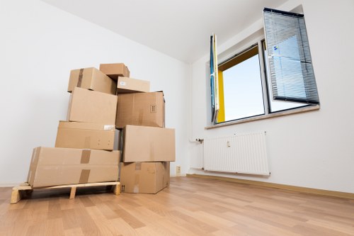 Business inventory packed for mobile self storage in Limehouse