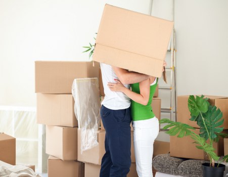 Carefully packed home belongings stored in Limehouse