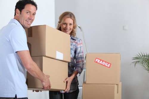 Furniture and boxes being prepared for small removals in Limehouse